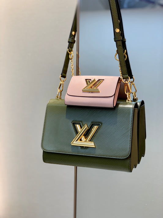 ** LV Twist Medium Handbag in Vibrant Green - Epi Leather

**