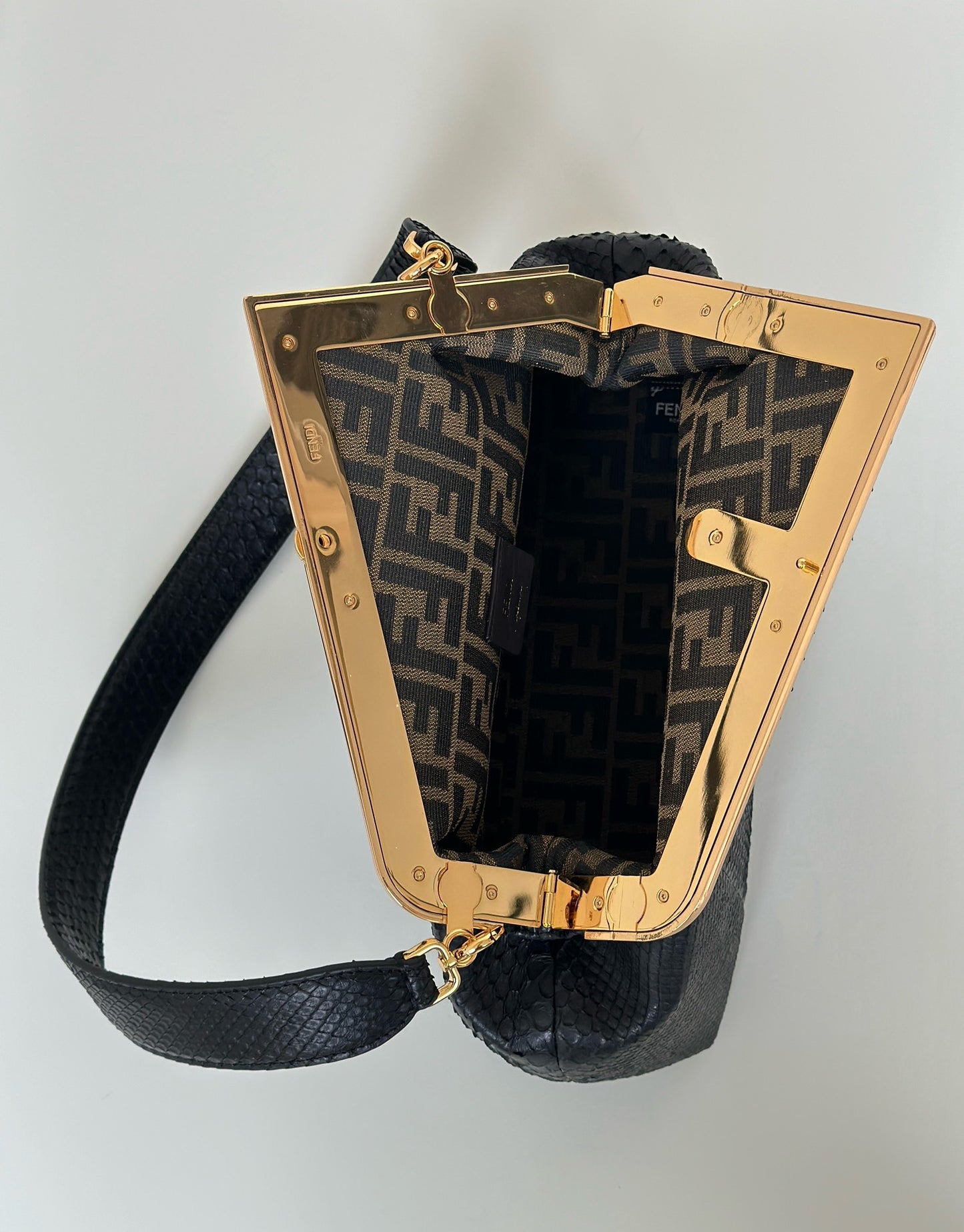 ** Fendi❤️First Series Asymmetric Handbag with Detachable Strap

**