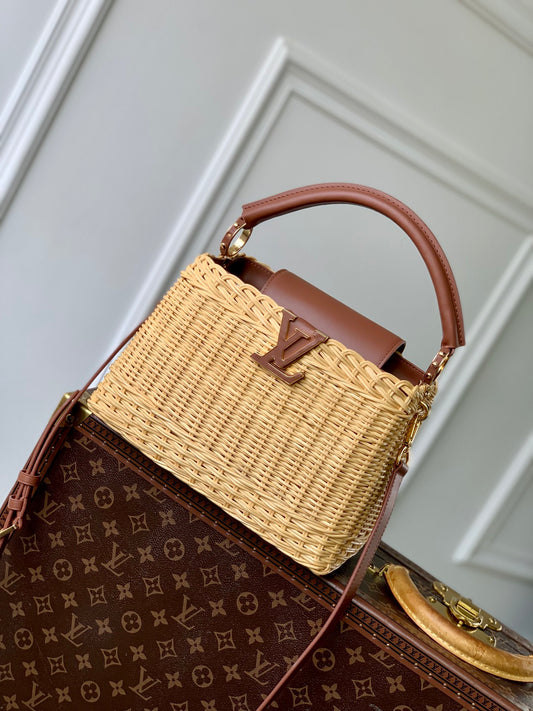 ** Louis Vuitton Capucines BB Bag - Special Edition Brown Leather

**