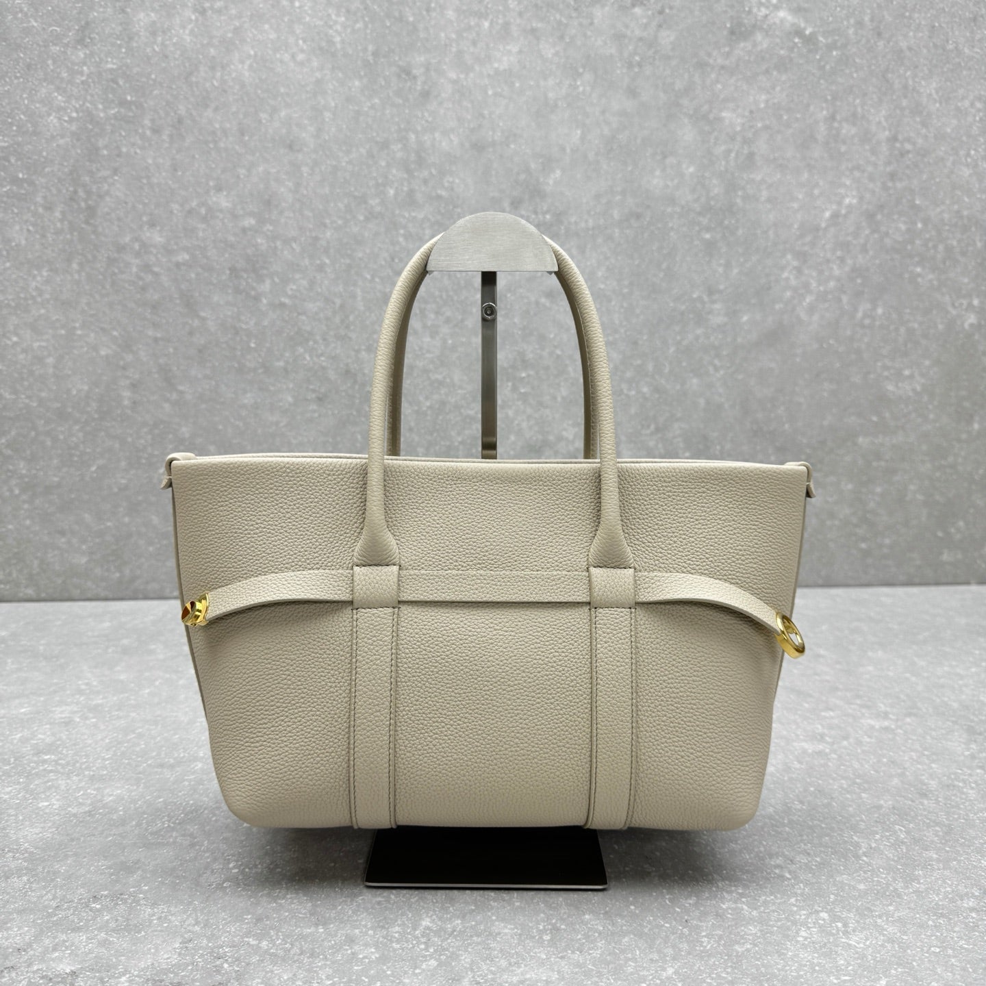 ** Loro Piana Ghiera Leather Tote Bag - Light Gray 

**