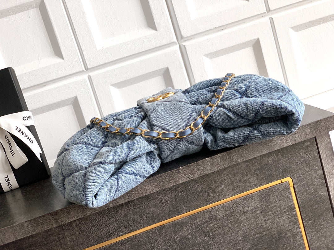 "Danny Denim Butterfly Bag - Chic and Durable Handbag"